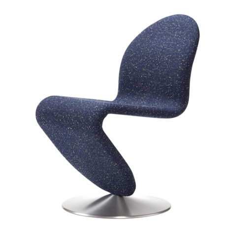 Verpan System 1-2-3 Dining Chair Standard SH: 47 cm - Pilot 792/Aluminium