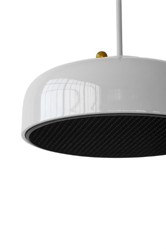 Please Wait To Be Seated Podgy Pendant Ø: 42 cm - Ash Grey/Tumeric Yellow