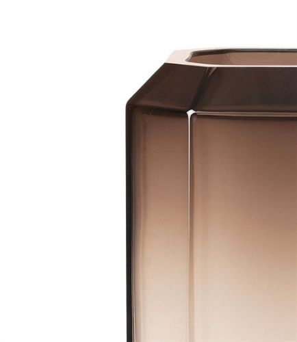 Louise Roe Jewel Vase Glass H: 26 cm - Smoke