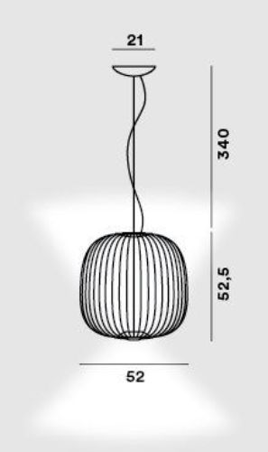 Foscarini Spokes 2 Pendel LED Dæmpbar H: 52,5 cm - Kobber