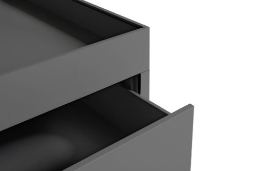 HAY New Order Trolley/A1 Drawer And Tray Top incl. Lock 34x68 cm - Charcoal
