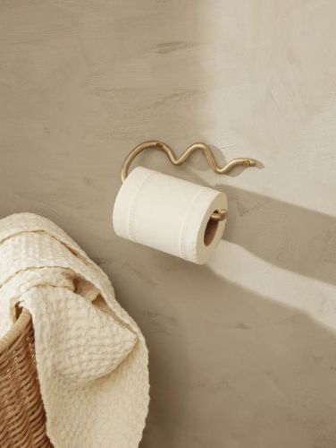 Ferm Living Curvature Toilet Paper Holder 15x4,6 cm - Brass