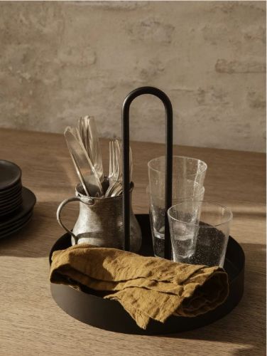 Ferm Living Grib Tray Ø: 28 cm - Black