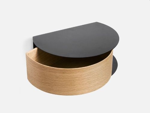 Woud Wallie Wall Drawer 22,5x30 cm - Oak/Black