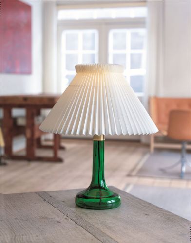 Le Klint Model 343 Bordlampe H: 48 cm - Glas / Grøn