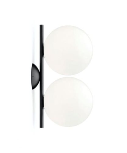 FLOS IC C/W1 Double Væglampe H: 42 cm - Sort