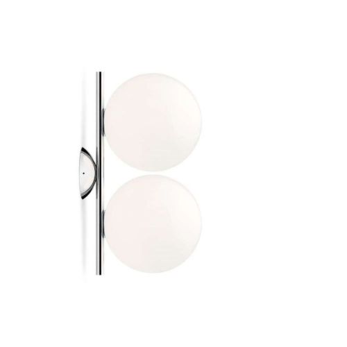 FLOS IC C/W1 Double Væglampe H: 42 cm - Chrome