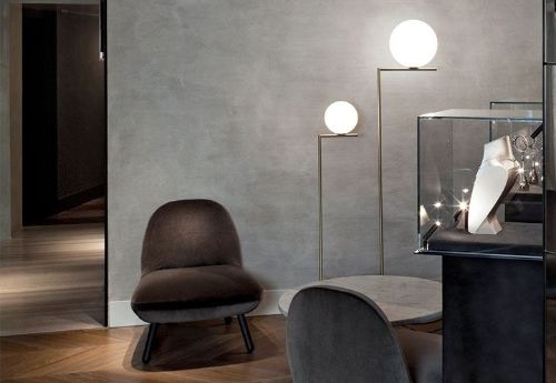 FLOS IC Lights Floor 2 Gulvlampe H: 185,2 cm - Burgundy Red