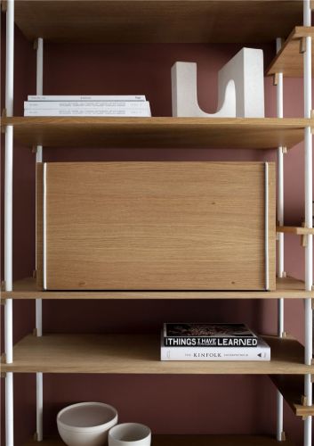 Moebe Storage Box 60x31 cm - Oak / White Steel