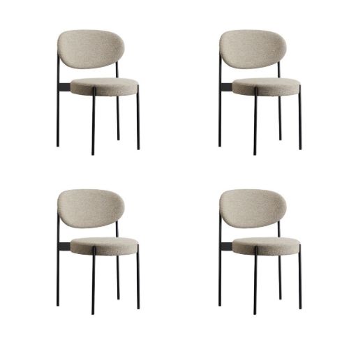 Verpan Series 430 Chair SH: 47 cm - Hallingdal 227/Black 4 FOR 3 KAMPAGNETILBUD
