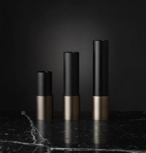 GUBI Space Candlestick Lysestage H: 20 cm - Antik Brass
