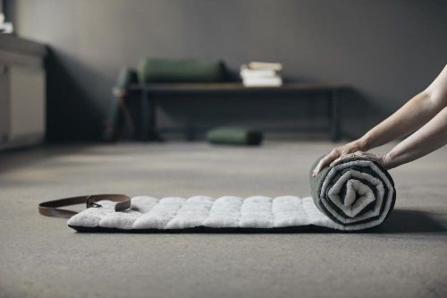 Nordal Yin Yoga Mattress w/fur 65x195 cm - Dark Green
