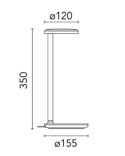 FLOS Oblique Bordlampe H: 35cm - Matt White