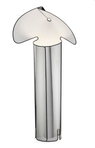 FLOS Chiara F Gulvlampe H: 145cm - Stainless Steel/Black Edge