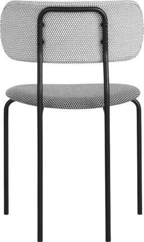 GUBI Coco Dining Chair Fully Upholstered SH: 47 cm - Black / Backhausen Grå