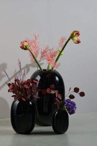 Piet Hein Super Vase H: 30 cm - Sort