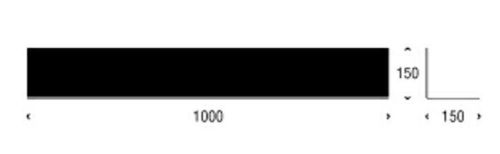 FROST UNU Hylde 1000 L: 100cm - Mat Sort