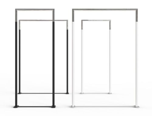 FROST BUKTO Tøjstander 6002 150x62,8cm - Sort/Poleret