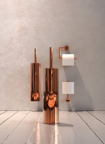 FROST NOVA2 Toiletbørste 2 H: 41,5 cm - Poleret Kobber