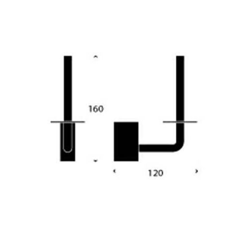 FROST QUADRA Toiletrulleholder 4 H: 17,5cm - Mat Sort