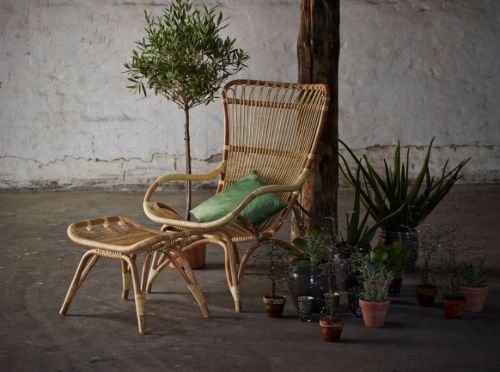 Sika-Design Monet Lænestol SH: 40 cm - Alurattan Natural