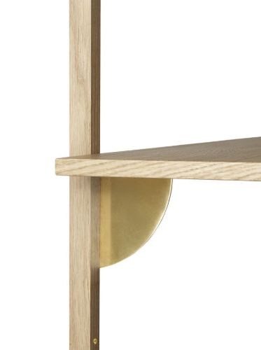 Ferm Living Sector Shelf T/N 54x102 cm  Oak- Brass