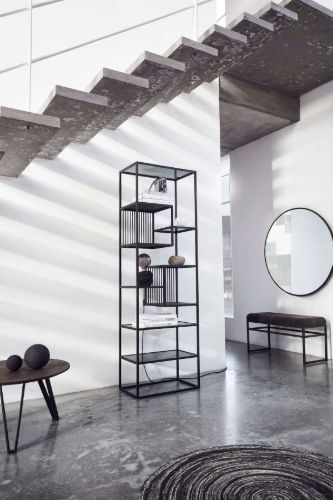 MUUBS Bænk Bronx S L: 90 cm - Sort