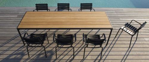 HOUE Four Dining Table 90x210 cm - Alu / Grey