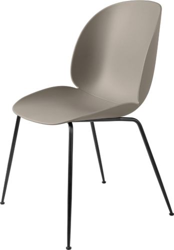 GUBI Beetle Dining Chair Conic Base 4 stk - Black Matt Base/New Beige Shell