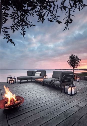 HOUE Level Lounge Ottoman 81x81 cm - Sooty Grey