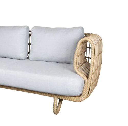 Cane-line Outdoor Nest 3 Pers. Sofa OUTDOOR L: 226 cm - Natural/Light Grey