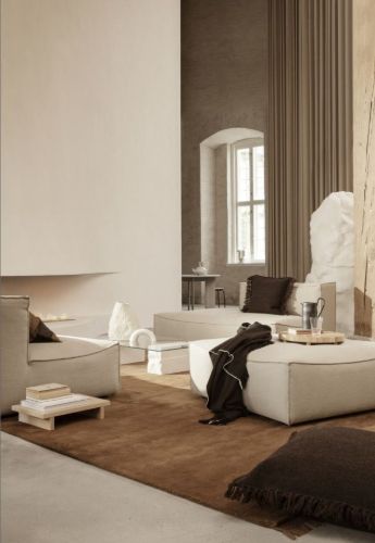 Ferm Living Catena Sofa Open End Left L300 Cotton Linen 170x108 cm - Natural