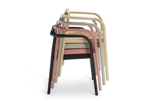 Please Wait To Be Seated Ahm Chair SH: 46,5 cm - Ash Grey/Cane