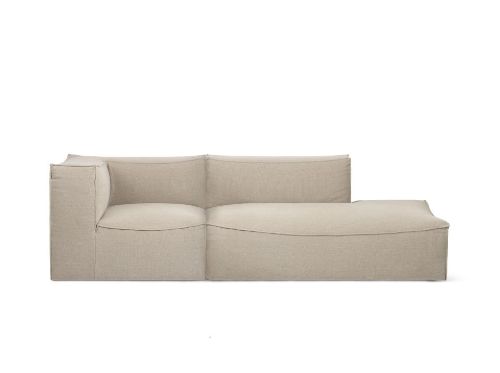 Ferm Living Catena Sofa Open End Left S300 Rich Linen 150x95 cm - Natural