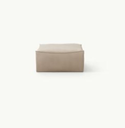 Ferm Living Catena Pouf Square S500 Rich Linen 95x95 cm - Natural