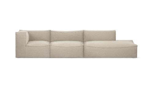 Ferm Living Catena Sofa Open End Right S301 Cotton Linen 150x95 cm - Natural