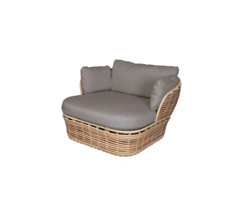 Cane-line Outdoor Basket Loungestol inkl. Hynder SH: 40 cm - Natural/Taupe