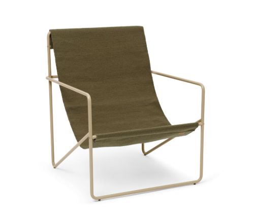 Ferm Living Desert Lounge Chair SH: 20 cm - Cashmere/Olive