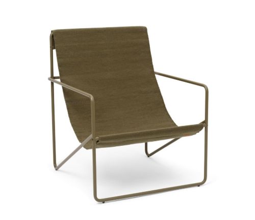Ferm Living Desert Lounge Chair SH: 20 cm - Olive/Olive