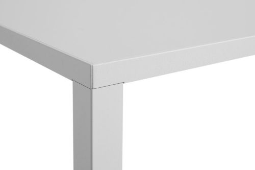 HAY New Order Table 100x200cm - Light Grey Powder Coated/Cloud Grey Linoleum