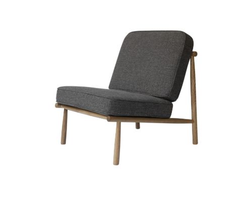 Dux Domus Wood Lænestol H: 71 cm - Natur eg / Grå