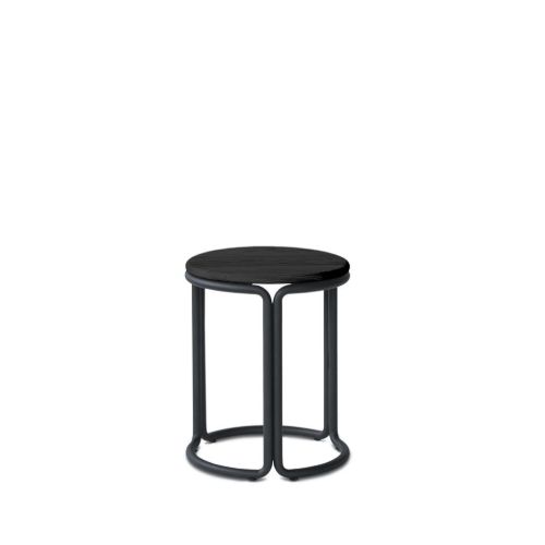 Please Wait to be Seated Hardie Stool H: 44 cm - Black Ash / Black