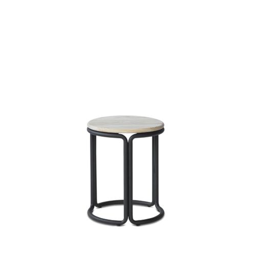 Please Wait to be Seated Hardie Stool H: 44 cm - Natural Ash / Black