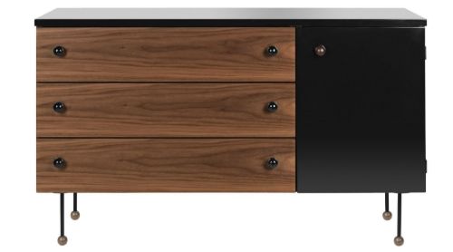 GUBI 62 Dresser 3 Drawers L: 120 cm - American Walnut