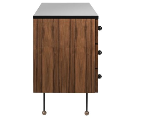 GUBI 62 Dresser 3 Drawers L: 120 cm - American Walnut