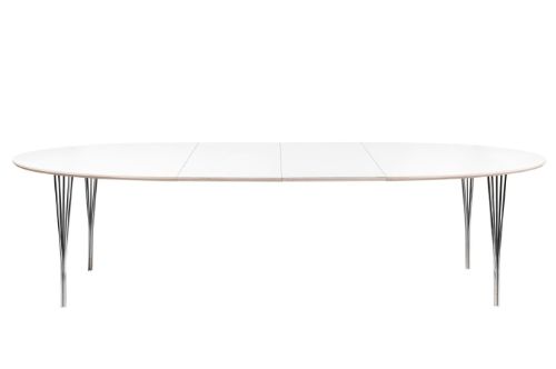 Haslev Symphony 76 tillægsplade - Hvid laminat med ubehandlet krydsfiner kant - 105 x 48 cm