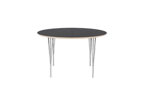 Haslev Symphony 82 Spisebord Ø: 105 cm - Grafit Laminat / Chrome