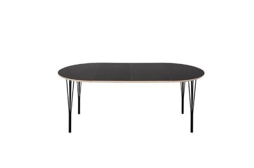 Haslev Symphony 82 Spisebord Ø: 105 cm - Sort Linoleum / Sort