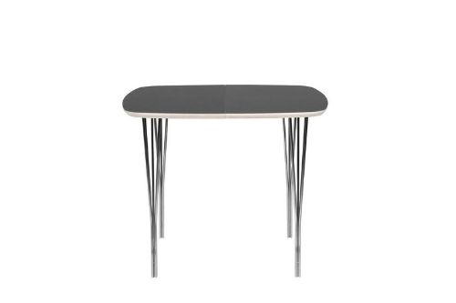Haslev Symphony 86 Spisebord 90 x 90 cm - Grafit Laminat / Chrome