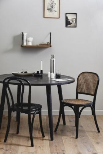 Nordal Hau Round Dining Table Ø:120 cm - Black Wood